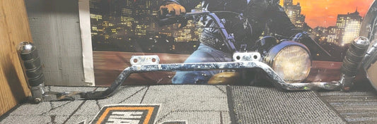 UNIVERSAL VINTAGE HWY PEGS TWISTED CHROME CHOPPER CUSTOM HARLEY HONDA 