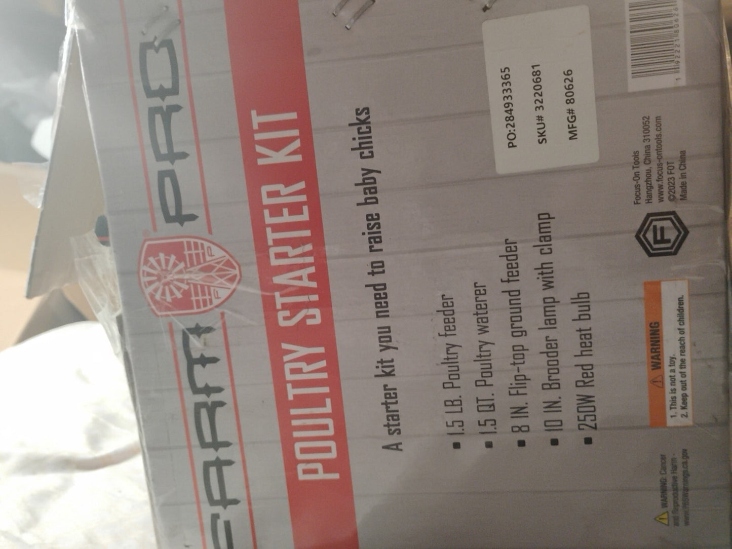 Farm Pro Double-Tuf Chick 5pc Beginner Supply Starter Kit - Red