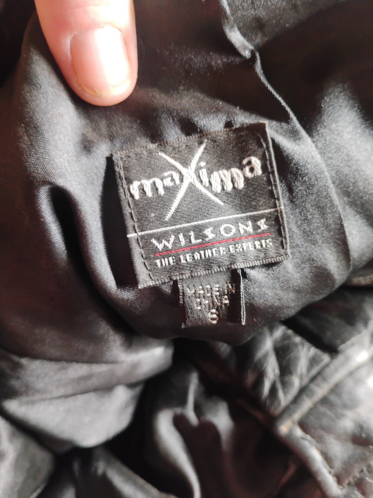 Wilsons Leather Maxima Black Leather Pants Women's Size 6 Motorcycle Biker