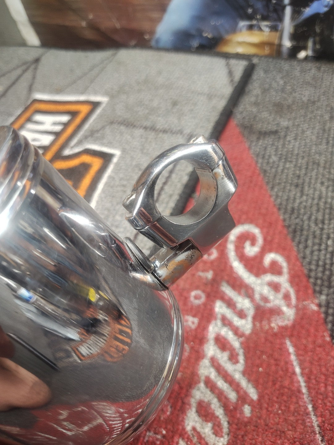 HARLEY DAVIDSON CUP HOLDER CHROME USED  KRUZER KADDY