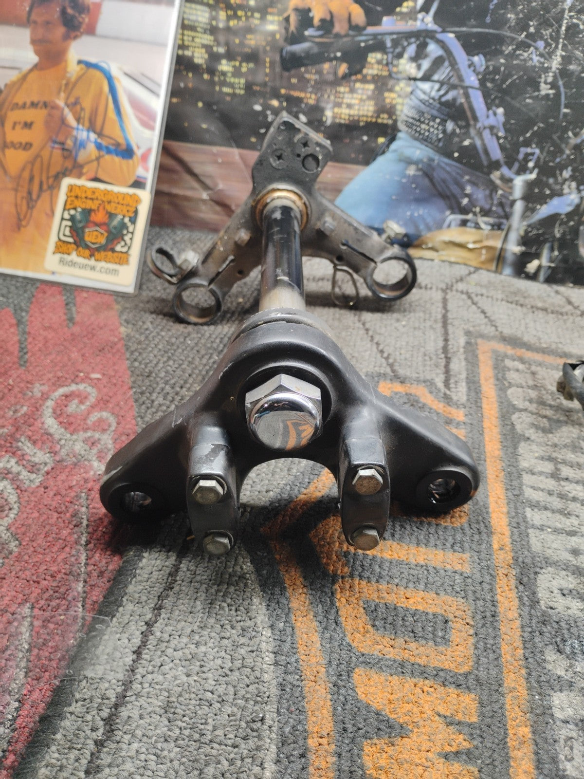 1974 Honda CB125S Triple tree steering stem clamp yoke