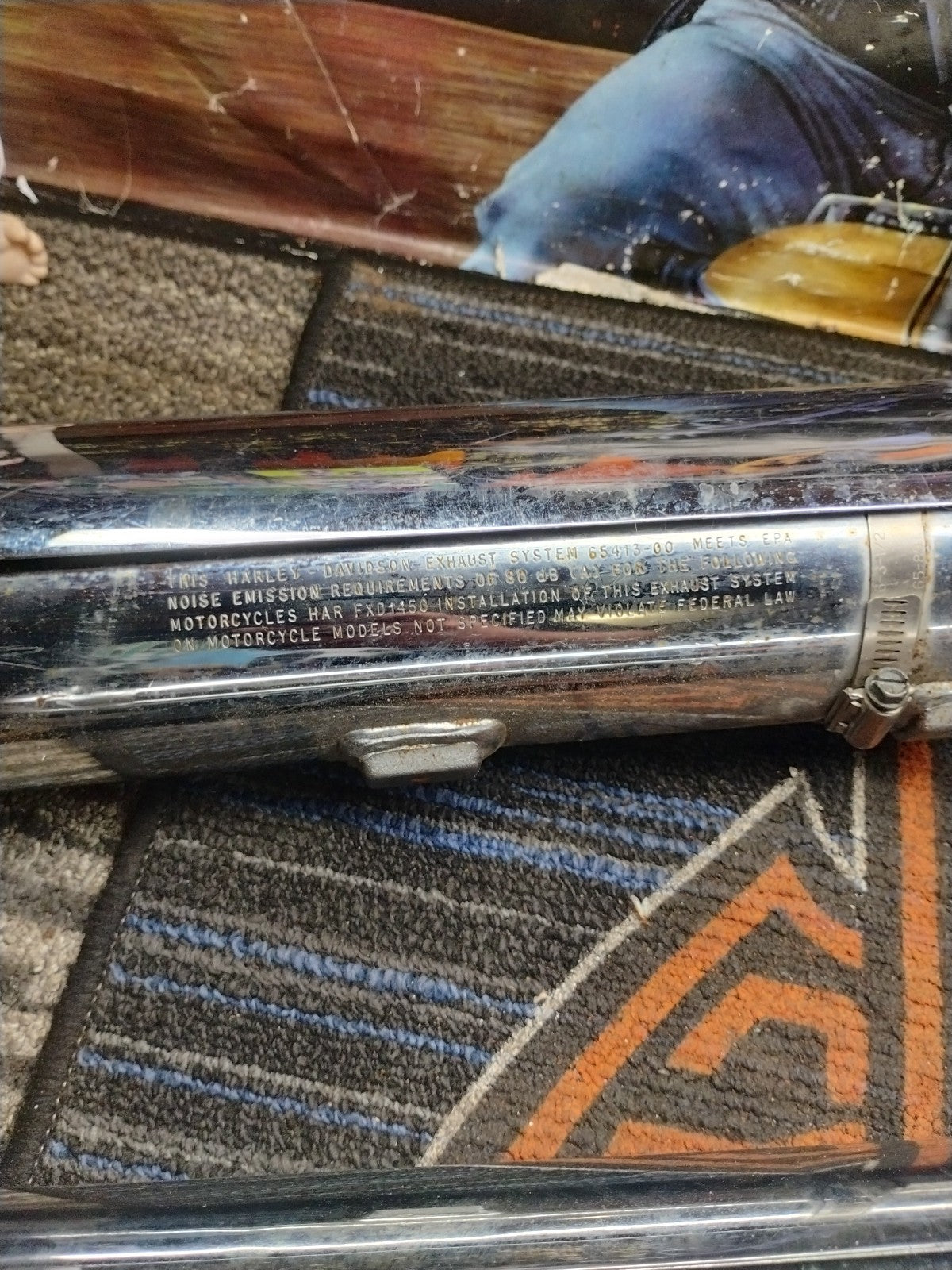  HARLEY DAVIDSON 00-06 SOFTAIL MUFFLER & HEADERS 65413-00 (SCUFF ON MUFFLER)