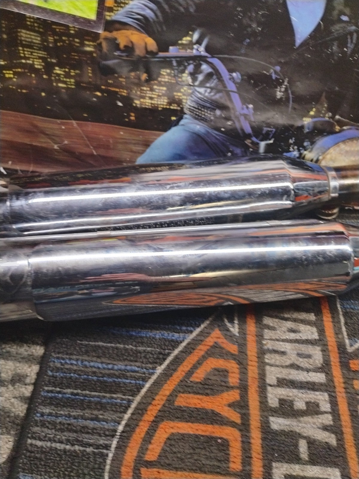  HARLEY DAVIDSON 00-06 SOFTAIL MUFFLER & HEADERS 65413-00 (SCUFF ON MUFFLER)