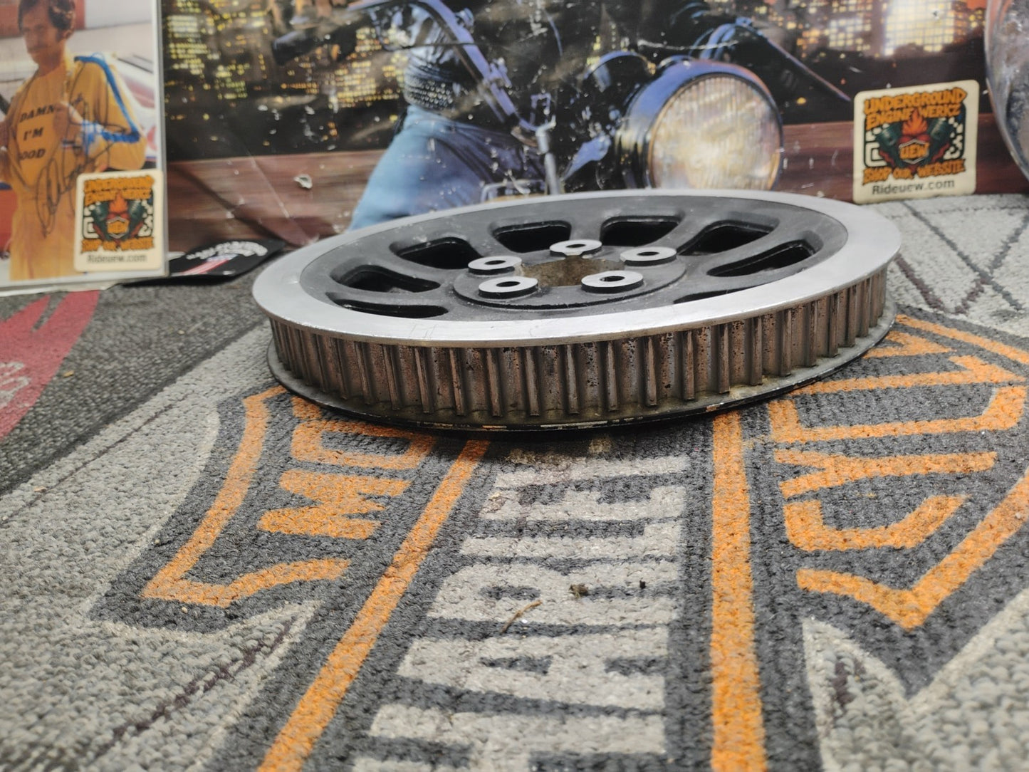 HARLEY DAVIDSON DYNA TOURING SOFTAIL REAR SPROCKET PULLEY 66T STREET BOB FAT BOY