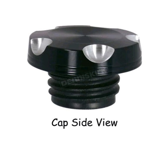 V-Factor Black/Aluminum Deep Cut Gas Cap Set - 80085