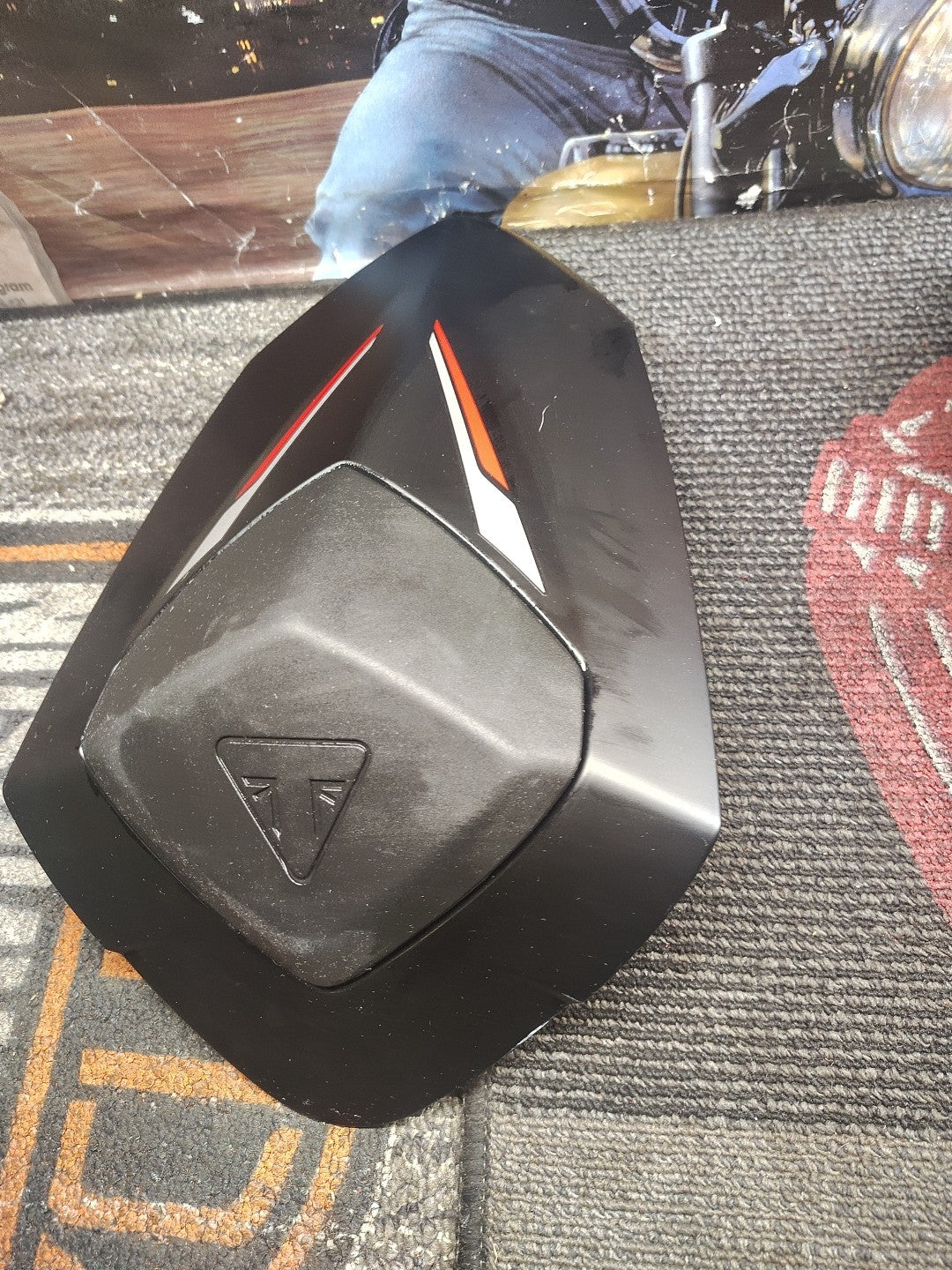 Triumph Street Triple 765 RS 2017 2018 2019 rear pillion passenger seat cover