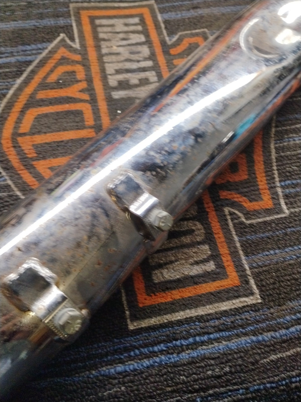 Harley 86-95 1989 stock FLHT FLHS slip-on Touring flange muffler 65538-85