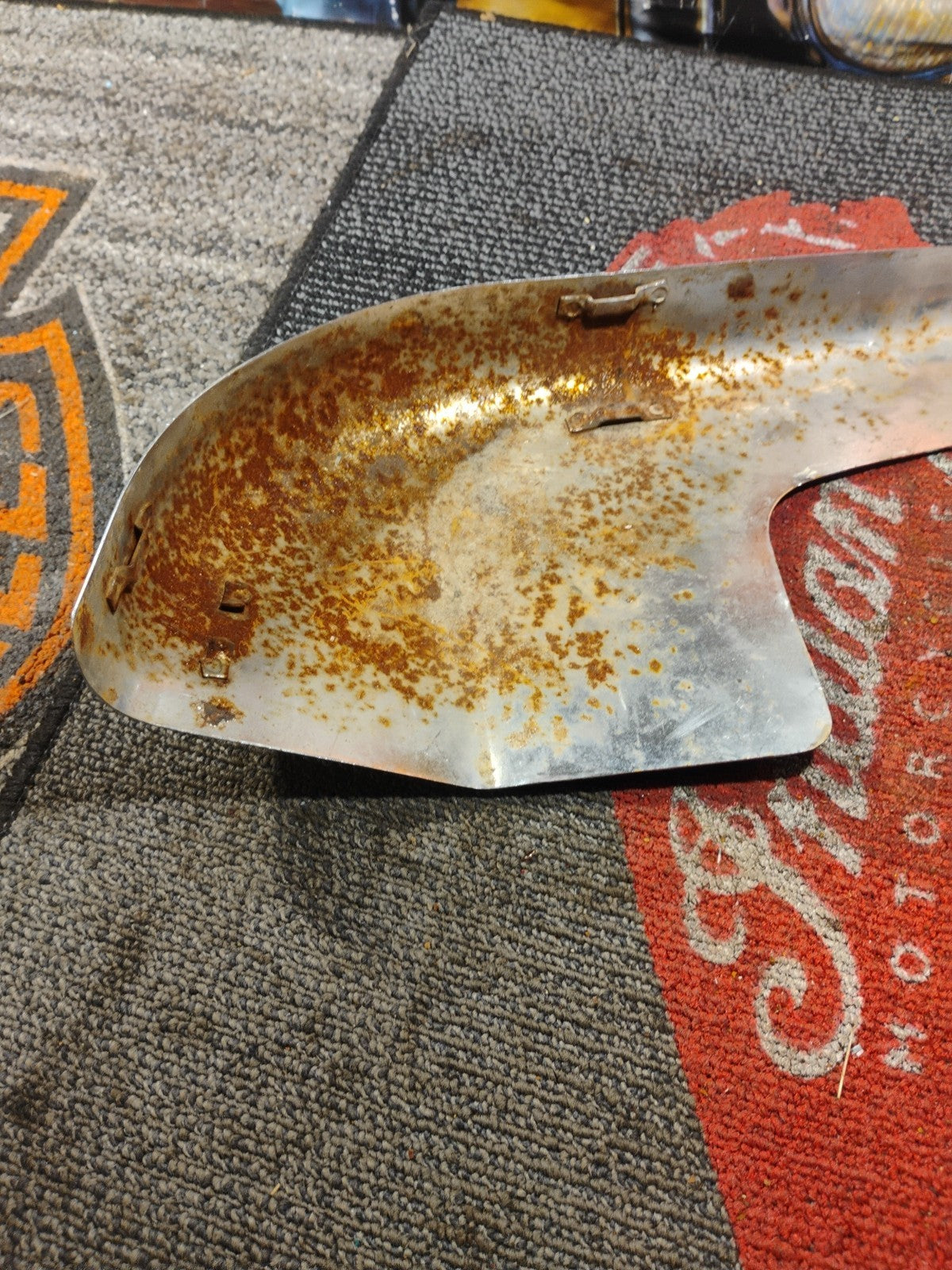 OEM HARLEY PANHEAD SHOVELHEAD CROSSOVER HEAT SHIELD W Clamps 1965 - 1984 FL FLH