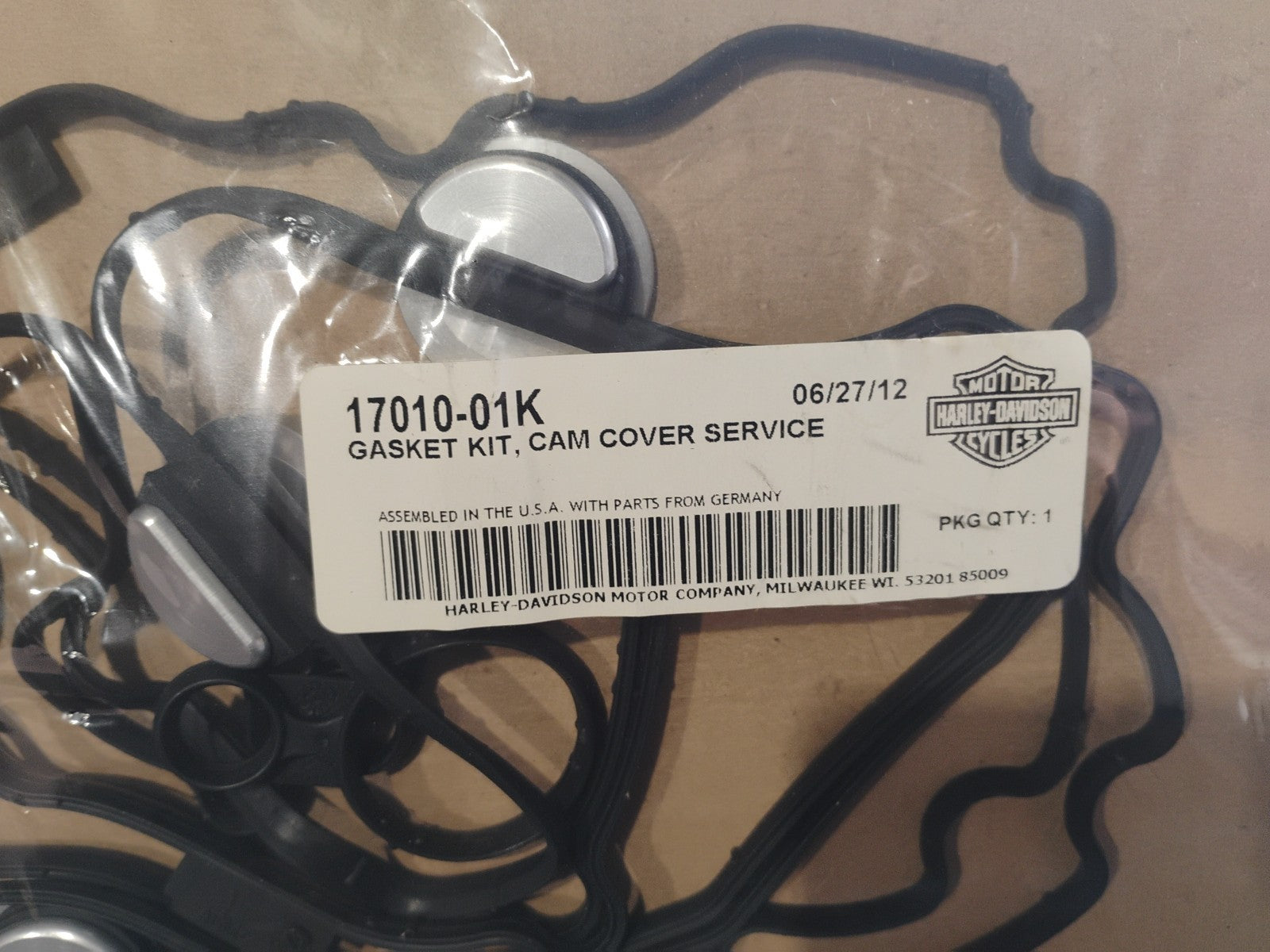 Harley-Davidson OEM Cam Cover Service Gasket Kit 17010-01K NOS