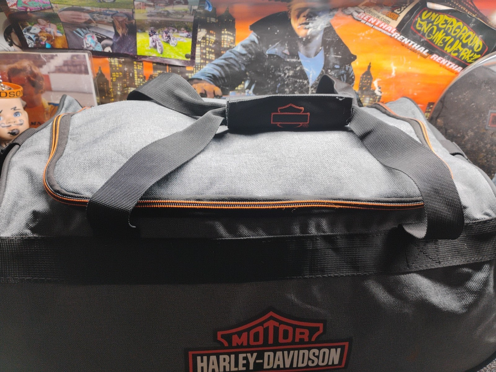 Harley-Davidson Bar & Shield Logo Duffel Bag w/ Adjustable Strap - Heather Gray