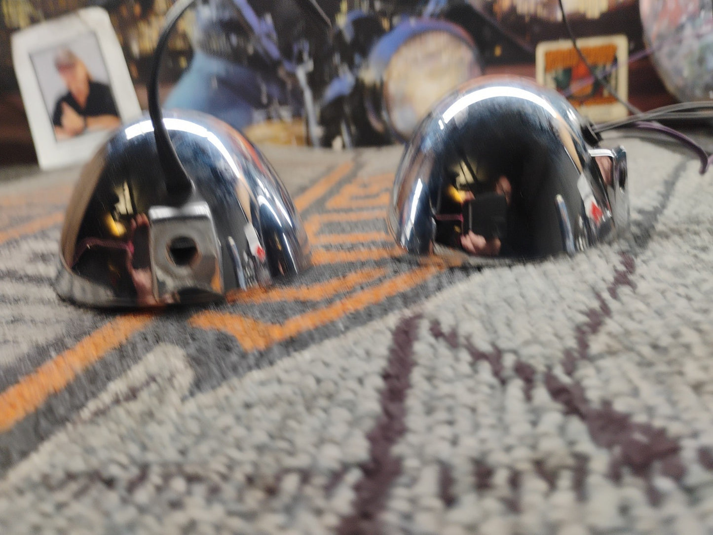 Pair Of Harley Davidson Chrome Light Housing 3"  