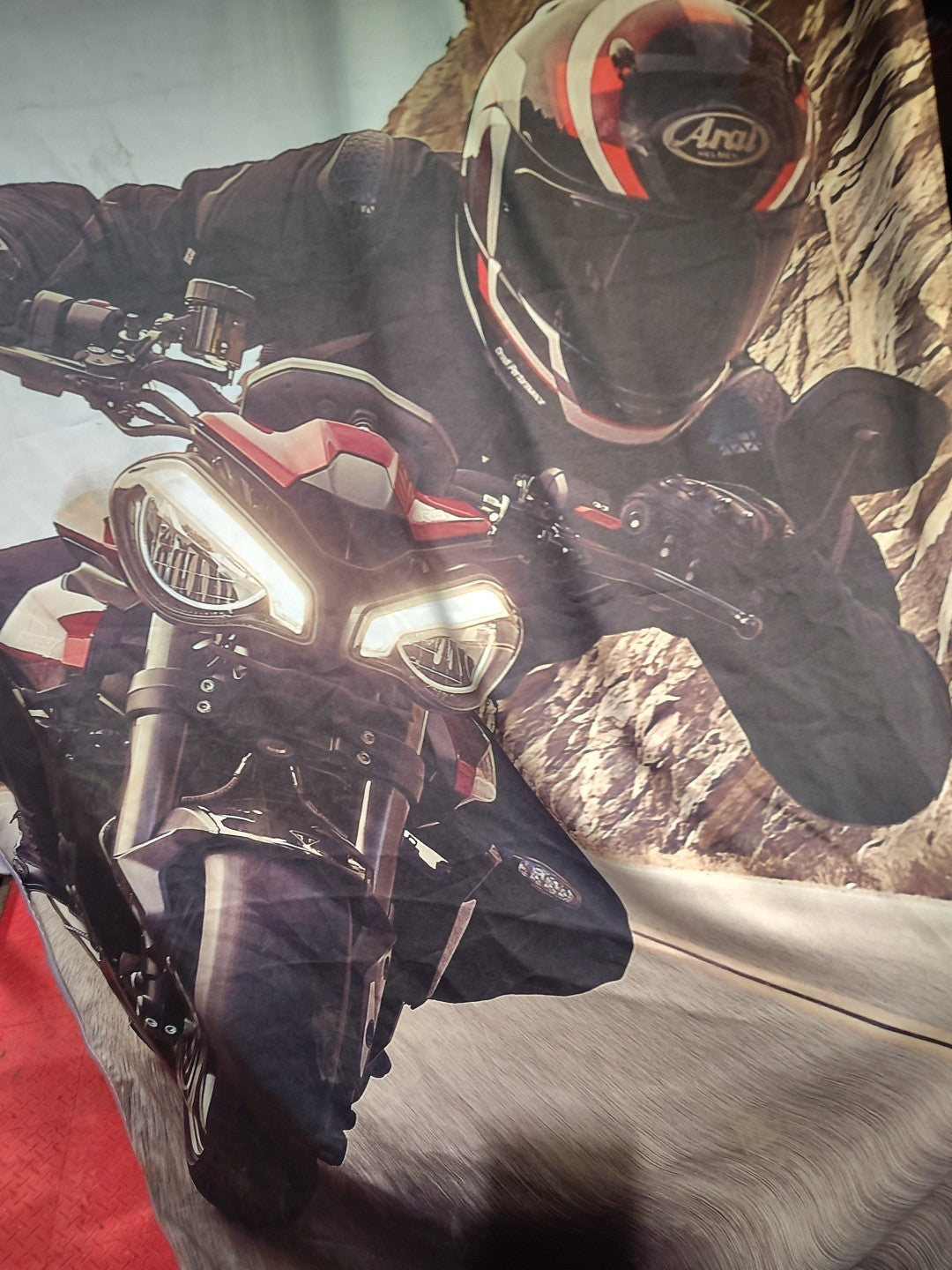 8 Ft Tall Triumph Street Triple 765 RS Flag Banner Advertisement