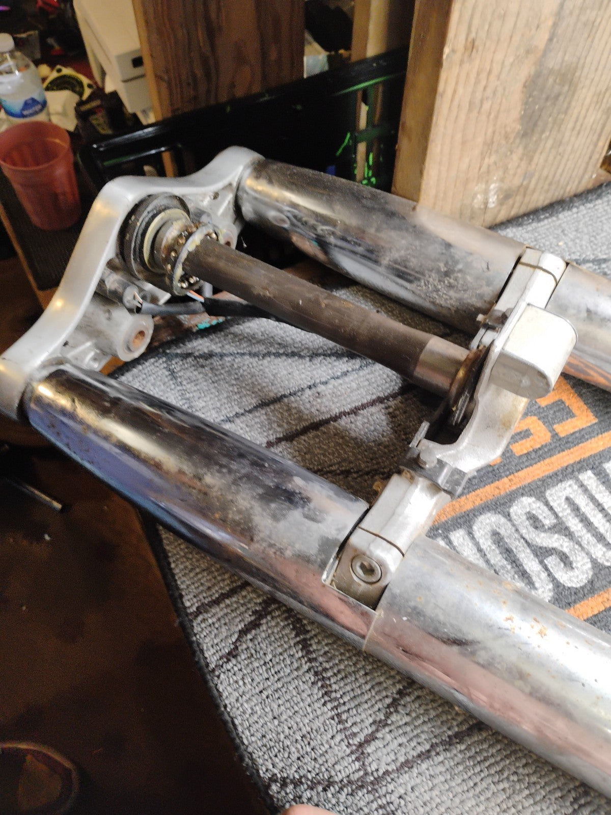 00-07 SHADOW SABRE 1100 FRONT END FORKS FORK TRIPLE TREE CLAMP TOP BOTTOM Axle 