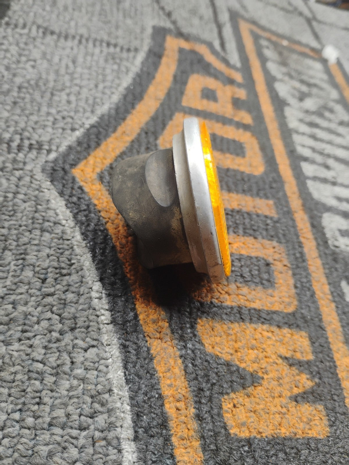 Vintage HONDA AMBER REFLECTOR 6mm Stud Aluminum Stanley 072-0170