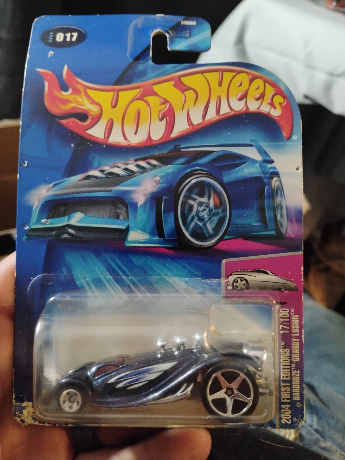 2004 Hot Wheels #017 Hardnoze Grandy Lusion  Dark Blue 17/100 First Editions 5SP