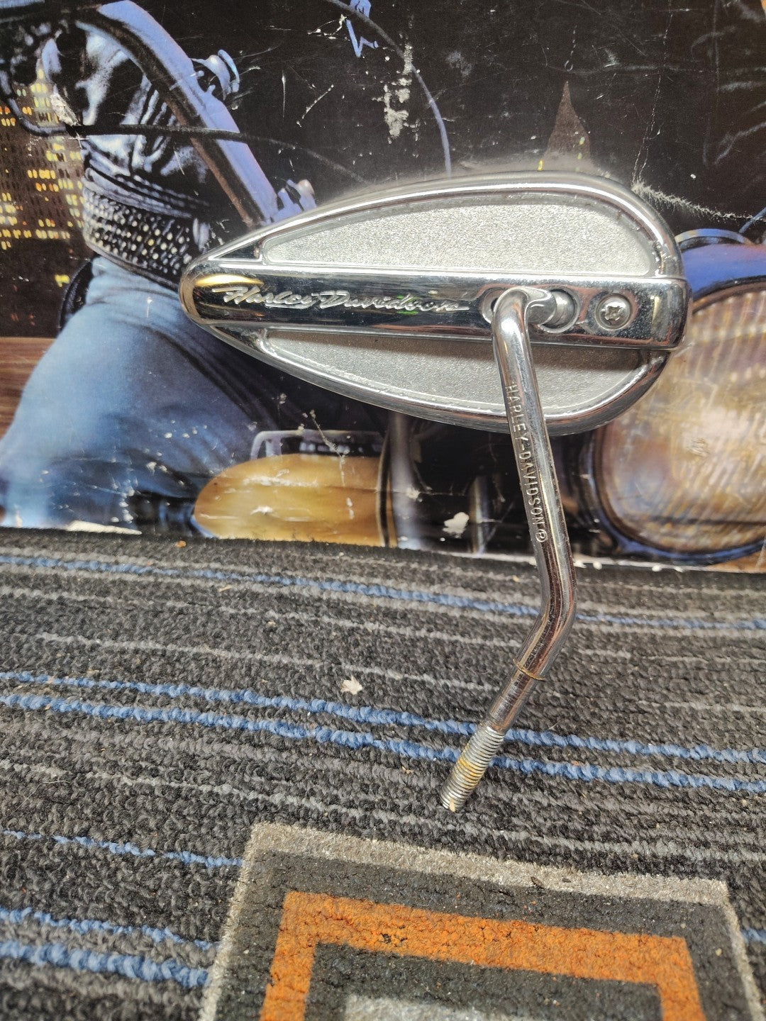 Harley Dyna Sportster Softail FXR & Sportster Right Chrome Rear View Mirror