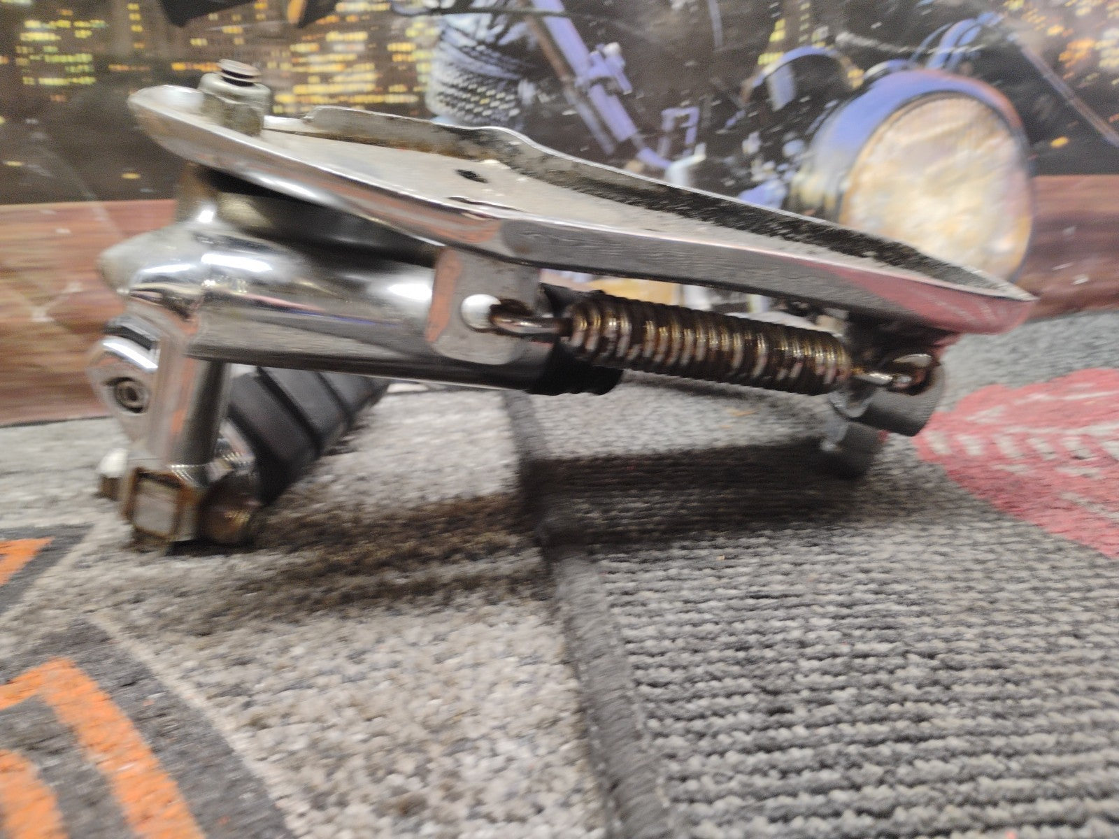   Harley Davidson Chrome Master Cylinder Brake Lever With Foot Pedal