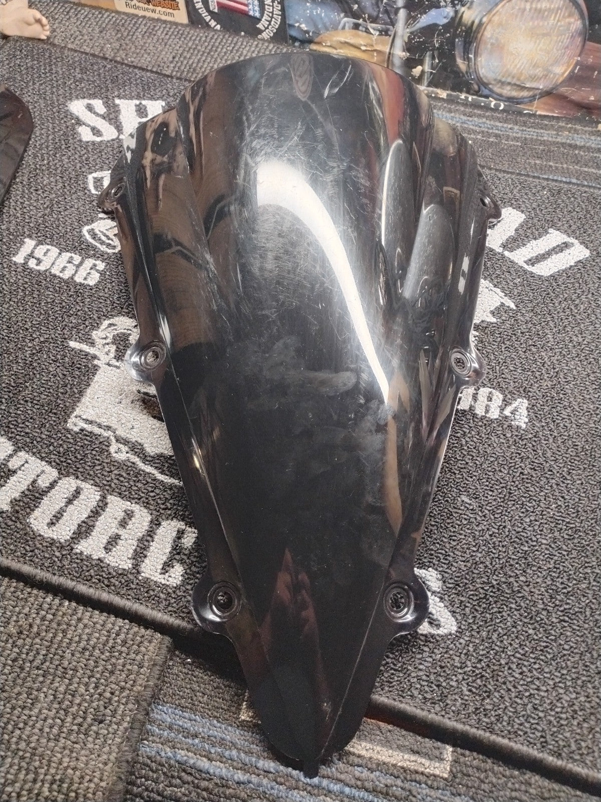 Motorcycle Black Windshield for Yamaha YZF R1 2004-2006 ABS Plastic Windscreen
