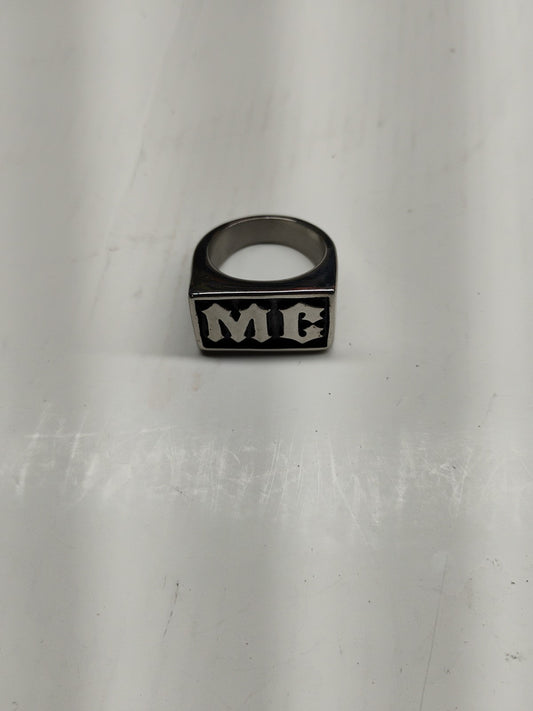 Men's Stainless Steel MC Motorcycle Biker Ring Size 9