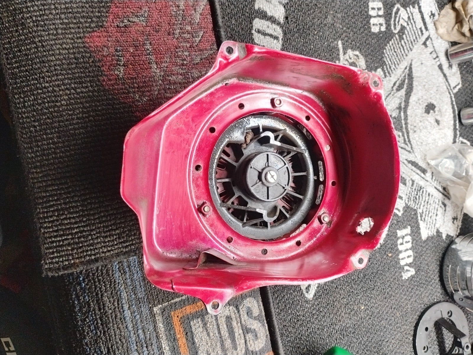 RECOIL PULL START STARTER W/ SHROUD COVER FOR HONDA GX160 GX200 #19610-ZB2-601ZE