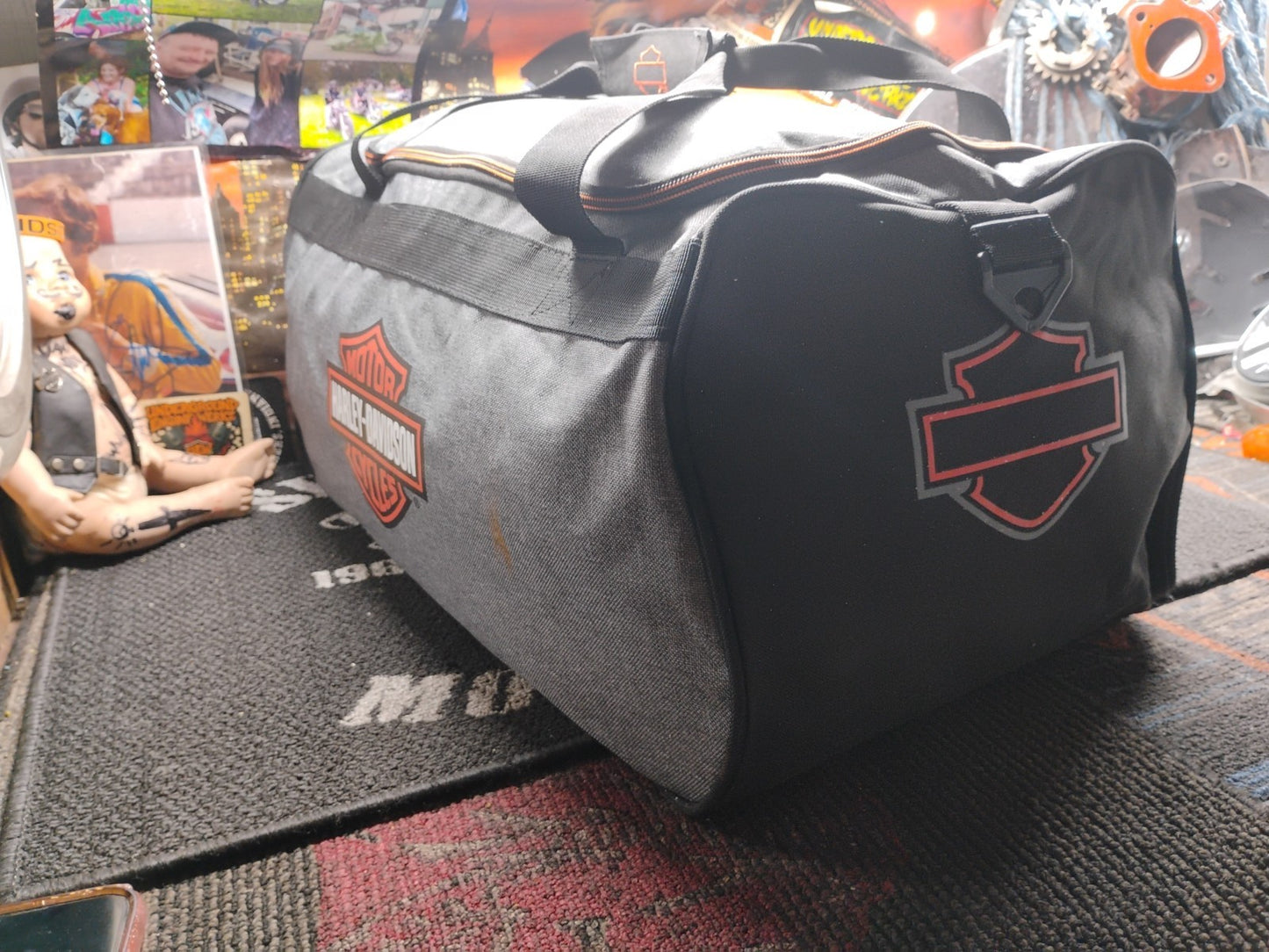 Harley-Davidson Bar & Shield Logo Duffel Bag w/ Adjustable Strap - Heather Gray