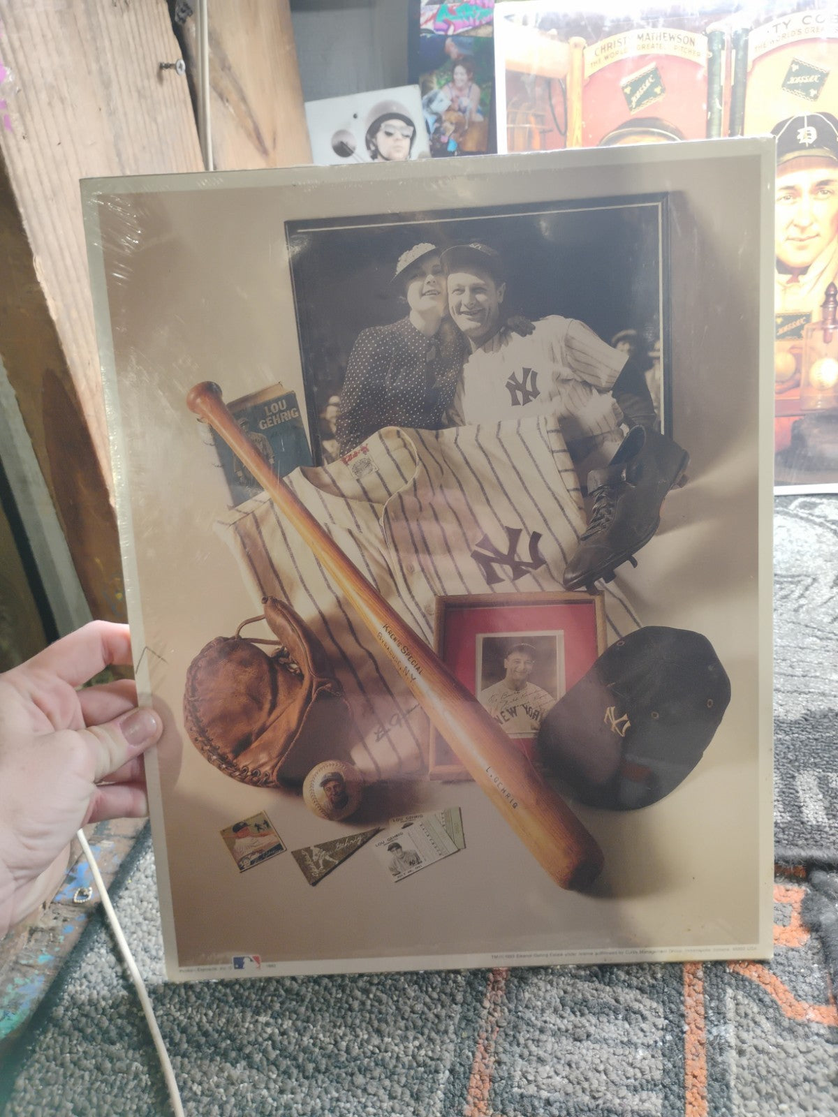MLB Legends Vintage Poster Set of 3–Ty Cobb, Yankees, Christy Mathewson, Braves