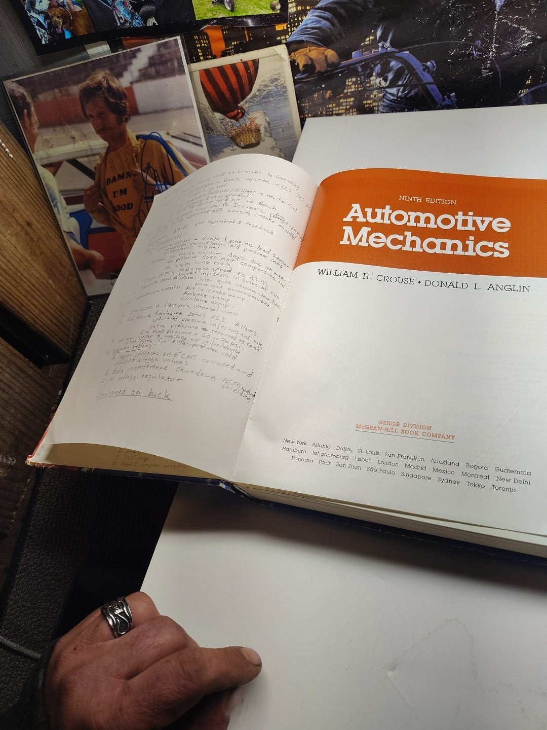 Automotive Mechanics by Donald L. Anglin and William H. Crouse With Notes