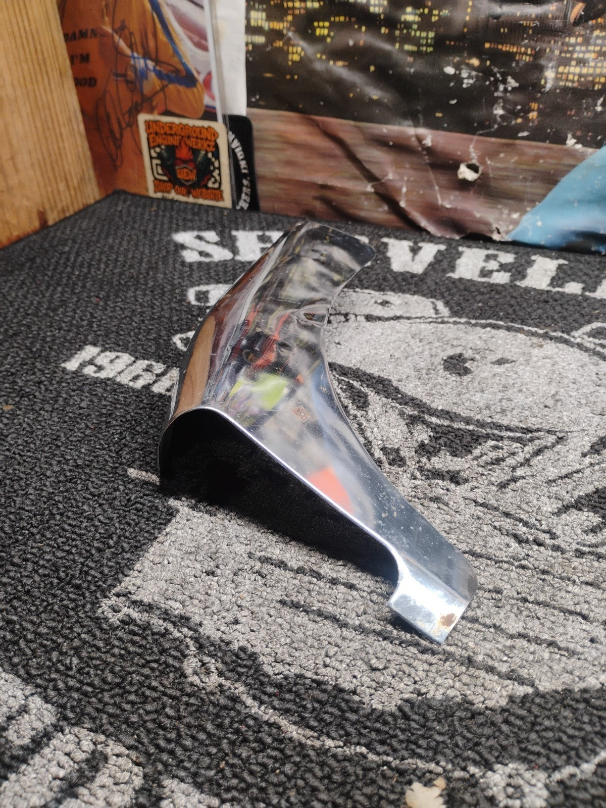 AMF Harley-Davidson 65707-77 Chrome Left Vertical Exhaust Heat Shield