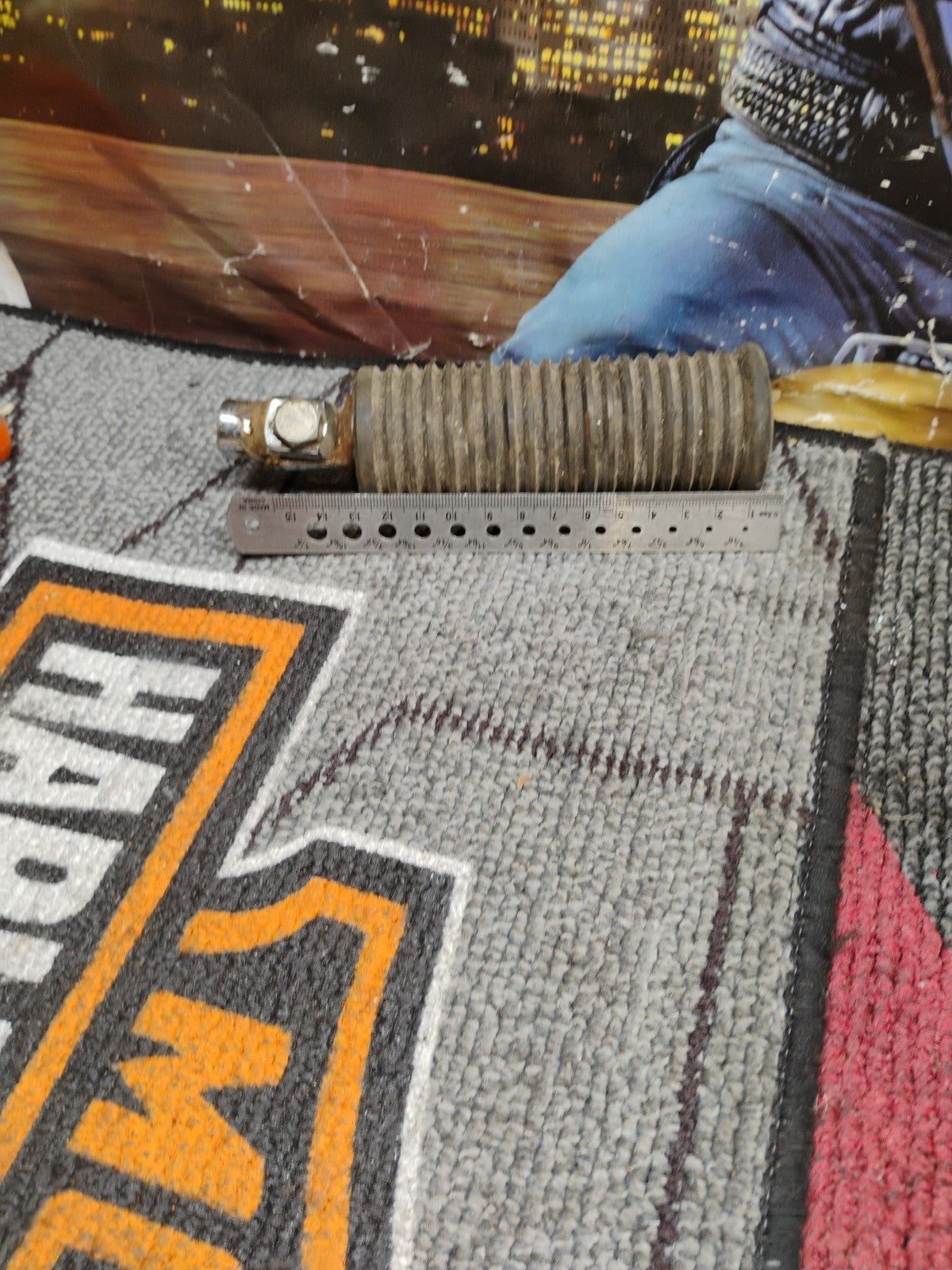 Long Harley Davidson OEM Rider or Passenger Footpeg, vintage, 6 In