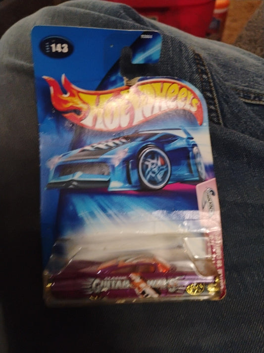 2004 Hot Wheels CUSTOM '59 CADILLAC #143 short☆ plum/gold;guitar wars🎸CRANK ITZ