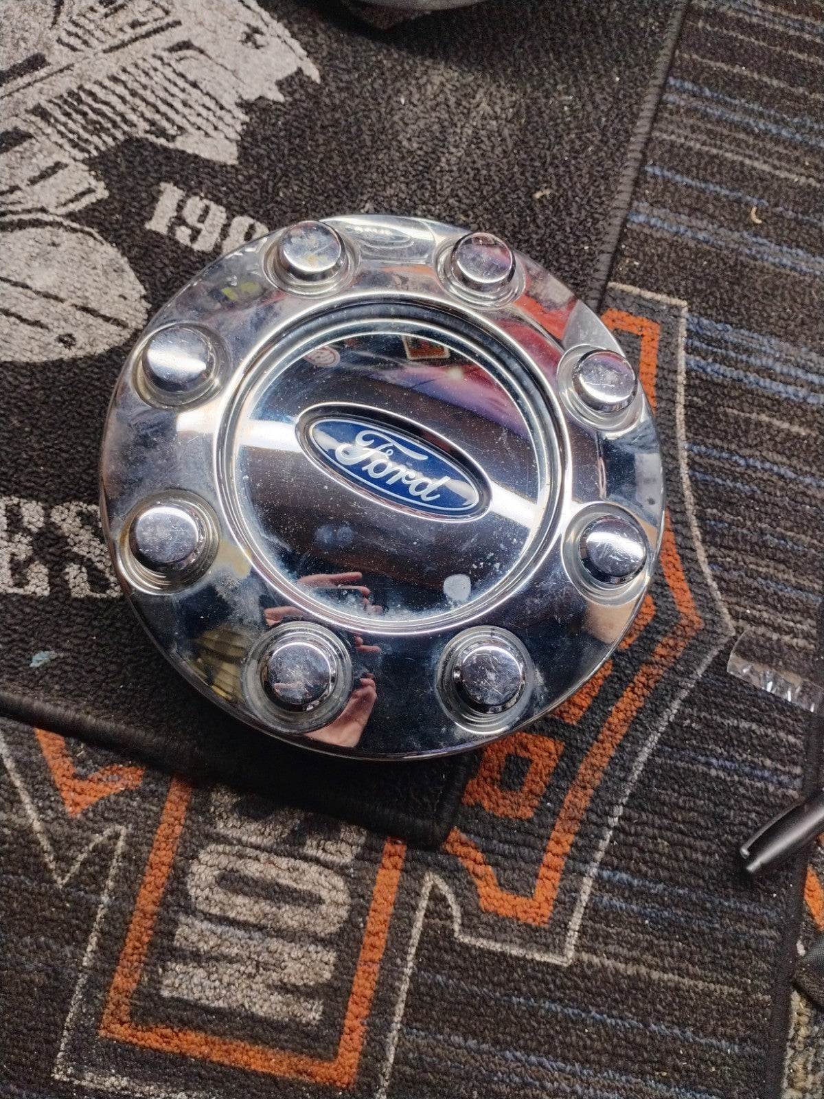 Set of 4 OEM Ford King Ranch Center Caps Chrome Hub Covers