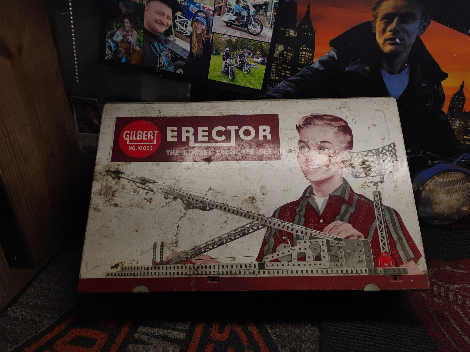Gilbert Erector late 1959 Rocket Launcher set 10053 empty case 
