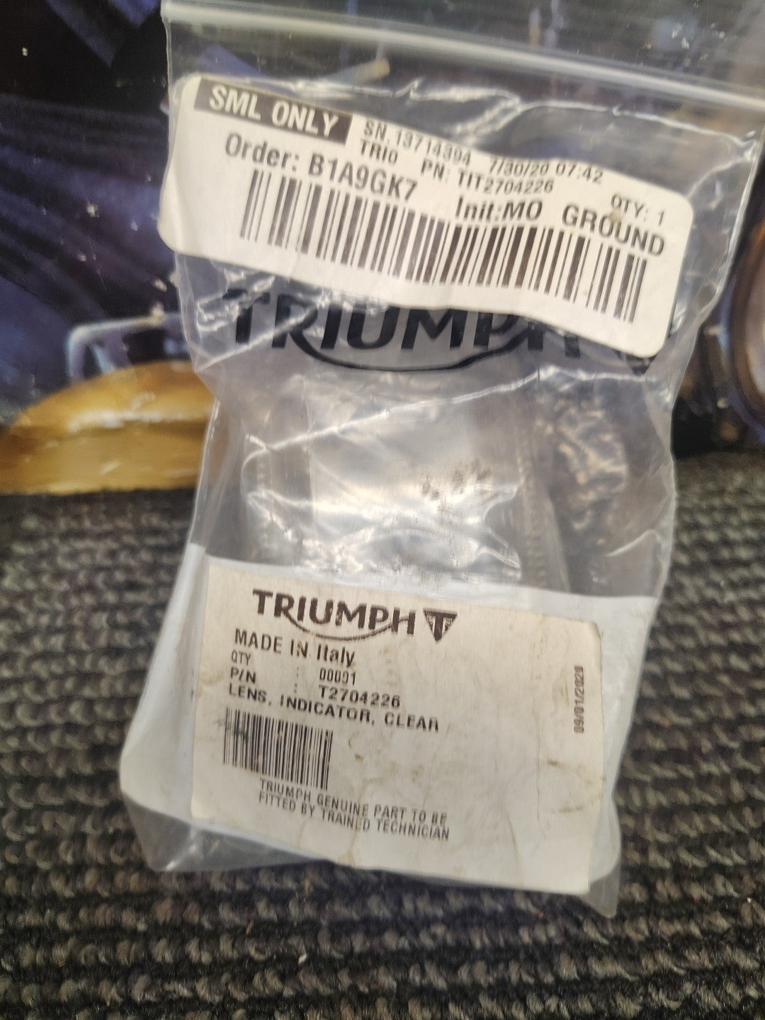 Triumph Clear Lense Indicator p/n T2704226