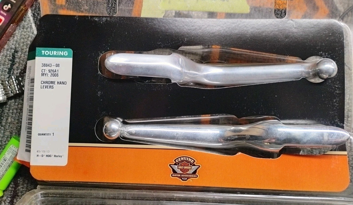 Harley Davidson Stock Chrome Hand Levers 38843-08