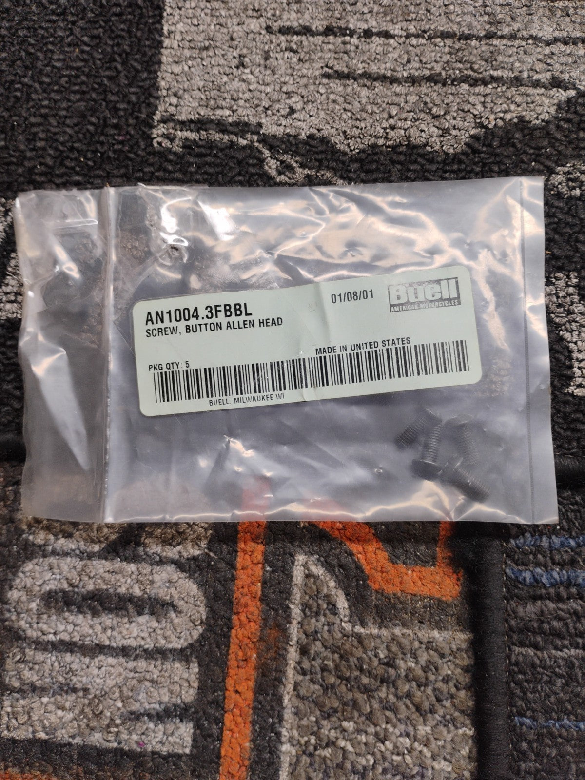 Buell OEM Button Head Allen Screw AN1004.3FBBL