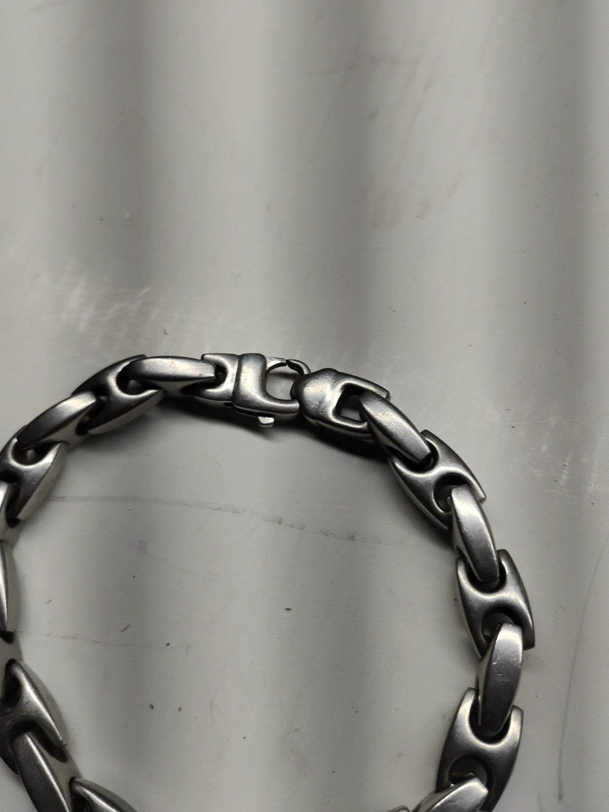 Stainless Steel Brushed Mens Link Bracelet 8.25"