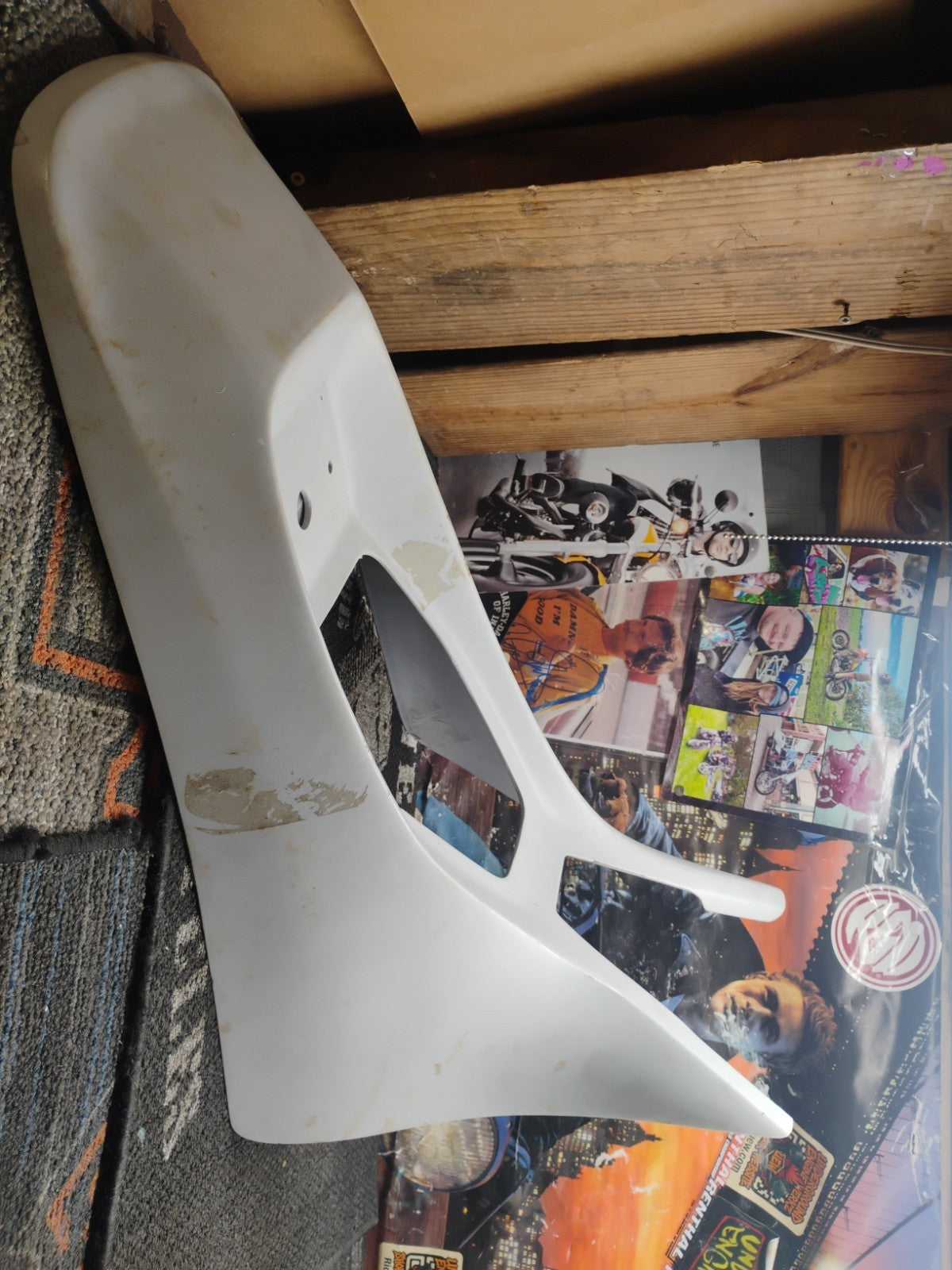 1996-1998 Buell S1 Lightning Rear Tail Fairing Seat Cowl White M0190.TA