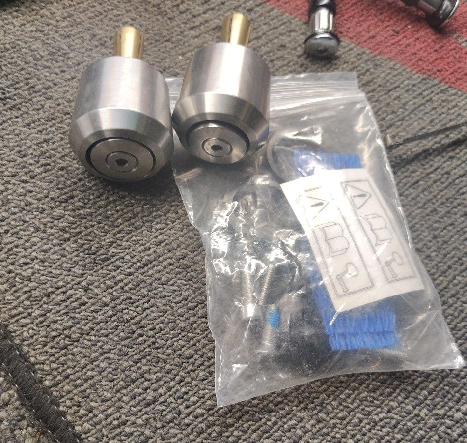 UBE-0922 Cafe Mirror Mount Oberon large universal bar end weights bar - Silver)