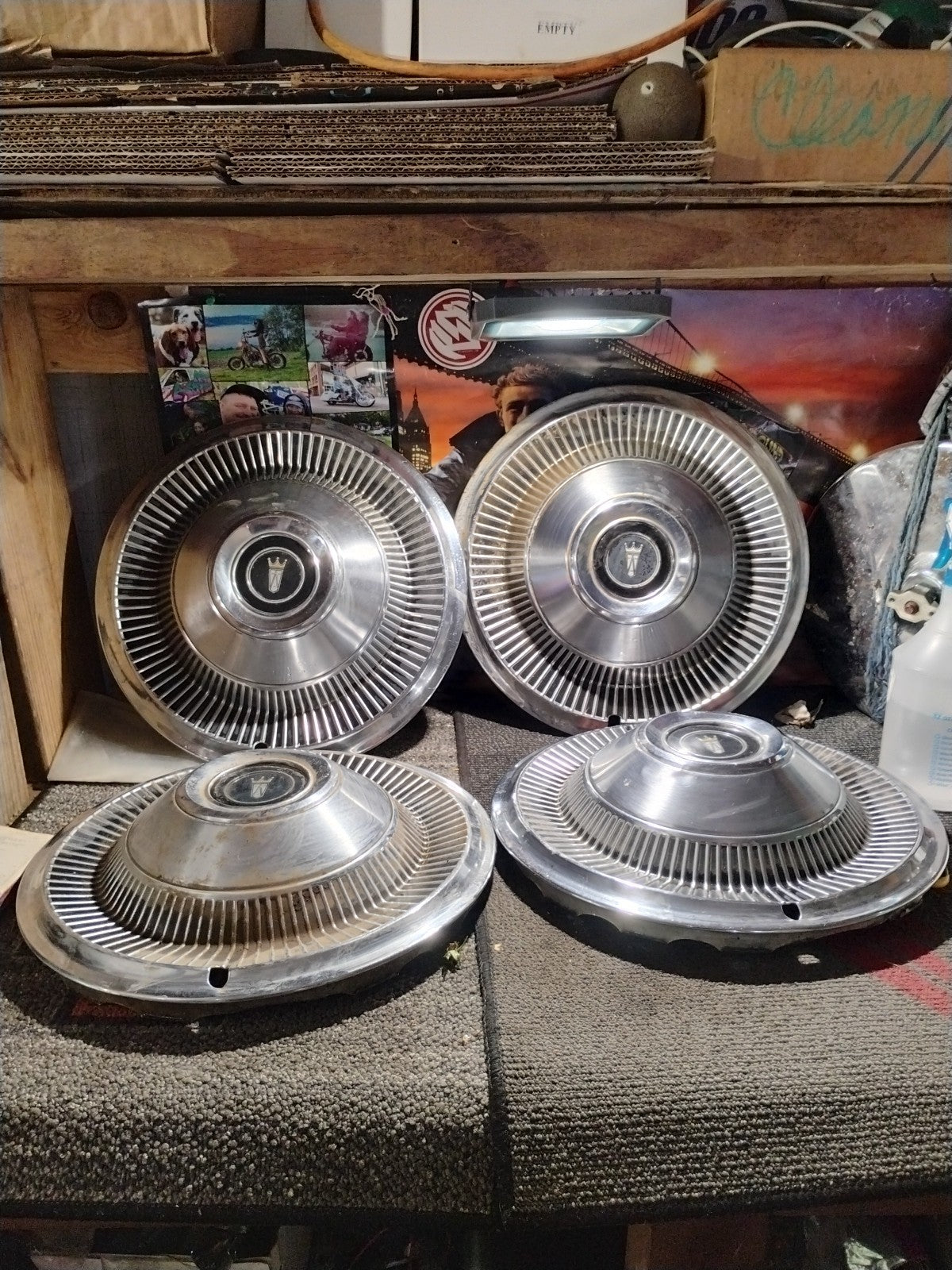 *Set of 4* Vintage 1968-1969 Ford Galaxie LTD 15" Hubcaps Wheel Covers USED