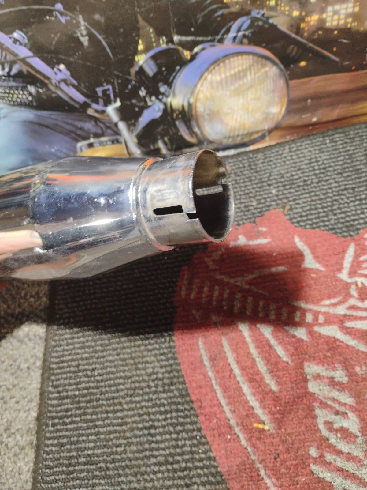 Harley-Davidson 65898-95 Fishtail Muffler Exhaust Chrome