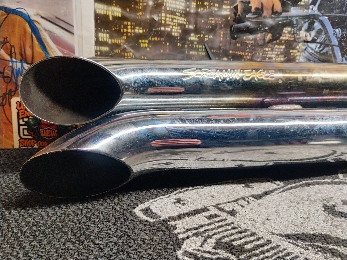 HARLEY SCREAMIN EAGLE DUMPER SLIP ON MUFFLERS TOURING FLHT FLHX FLHR 95-16 OEM