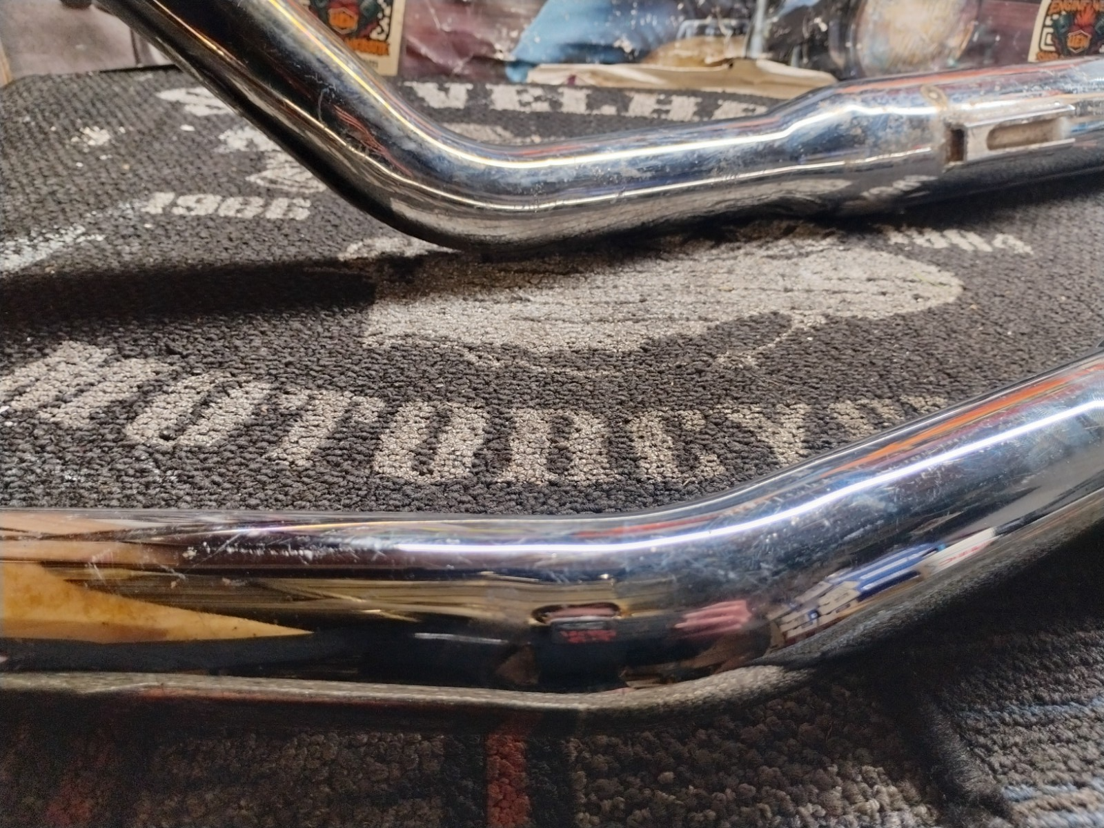 “Harley-Davidson Shovelhead Slash-Cut Drag Pipes Exhaust Set (Aftermarket)”