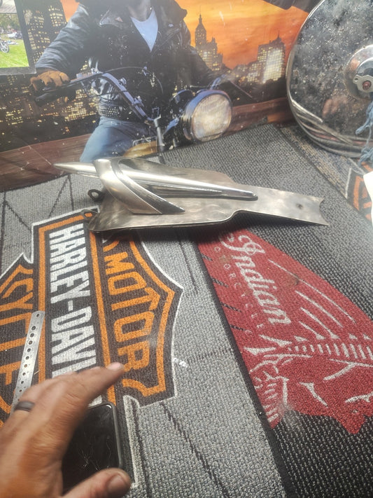 Custom Vintage Davidson Shovelhead Panhead Split Tank Cover Bib Chrome 