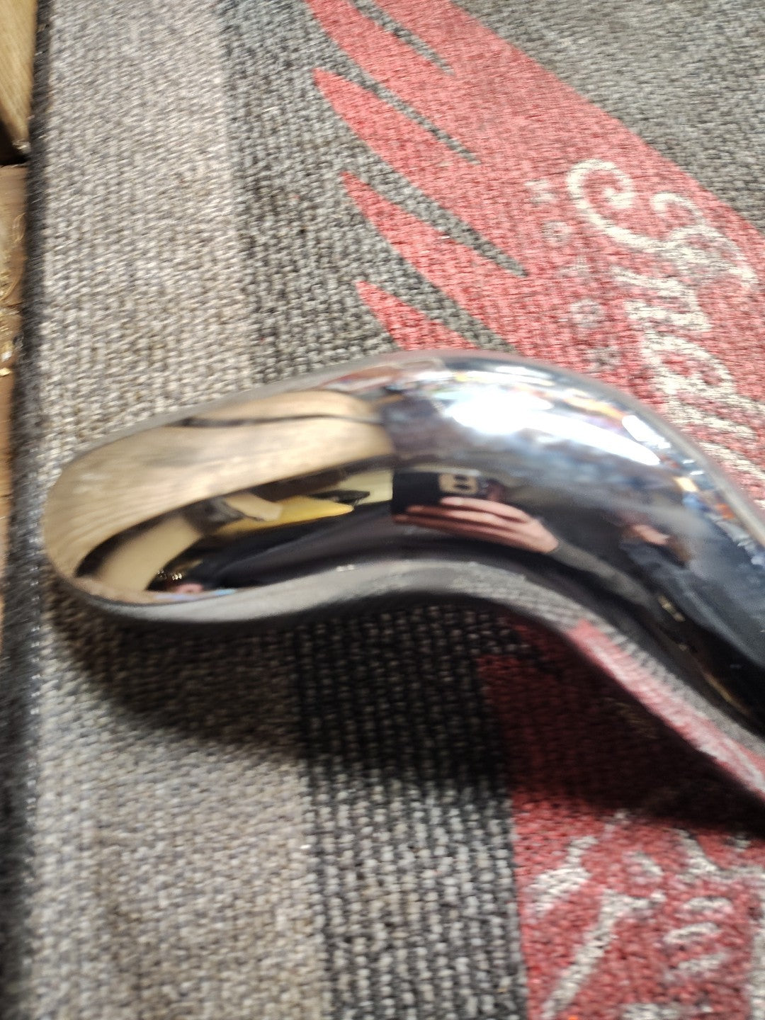 2009 09 07-11 Harley Davidson Tri Glide Chrome Left Cross-under Pipe Heat Shield