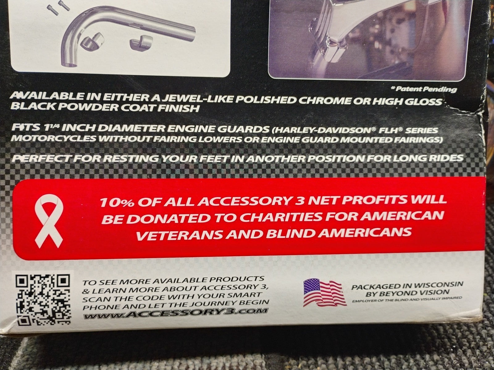 Accessory3 Custom Trike Billet Style Bootrest Harley-Davidson 