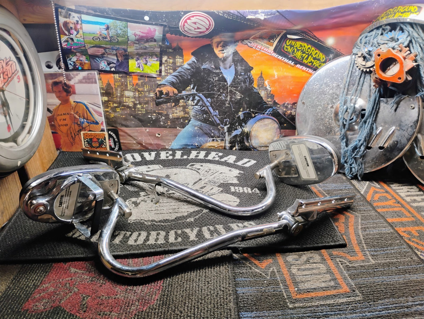 HARLEY DAVIDSON KORYAKYN QUICK DETACH PASSENGER SIDE ARMRESTS PAIR CUPHOLDER 