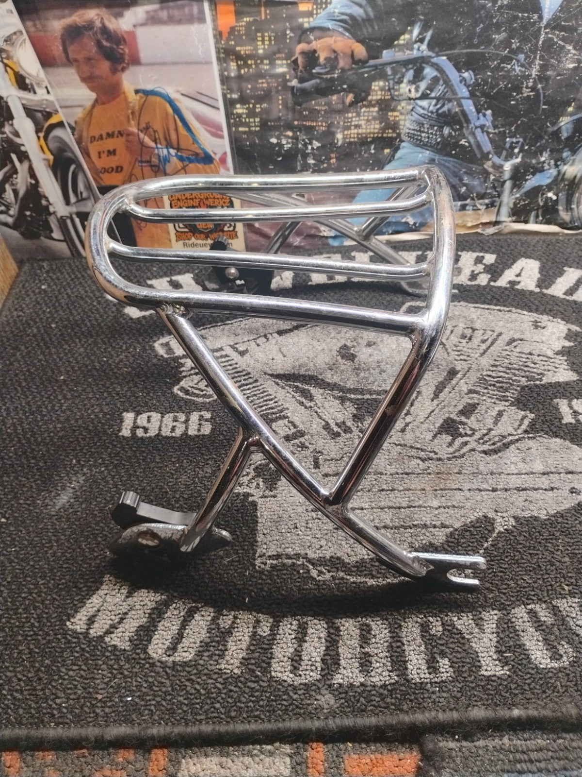 Chrom HARLEY Sportster XL 2004^ Solo Detachable OEM Motorcycle Luggage Rack