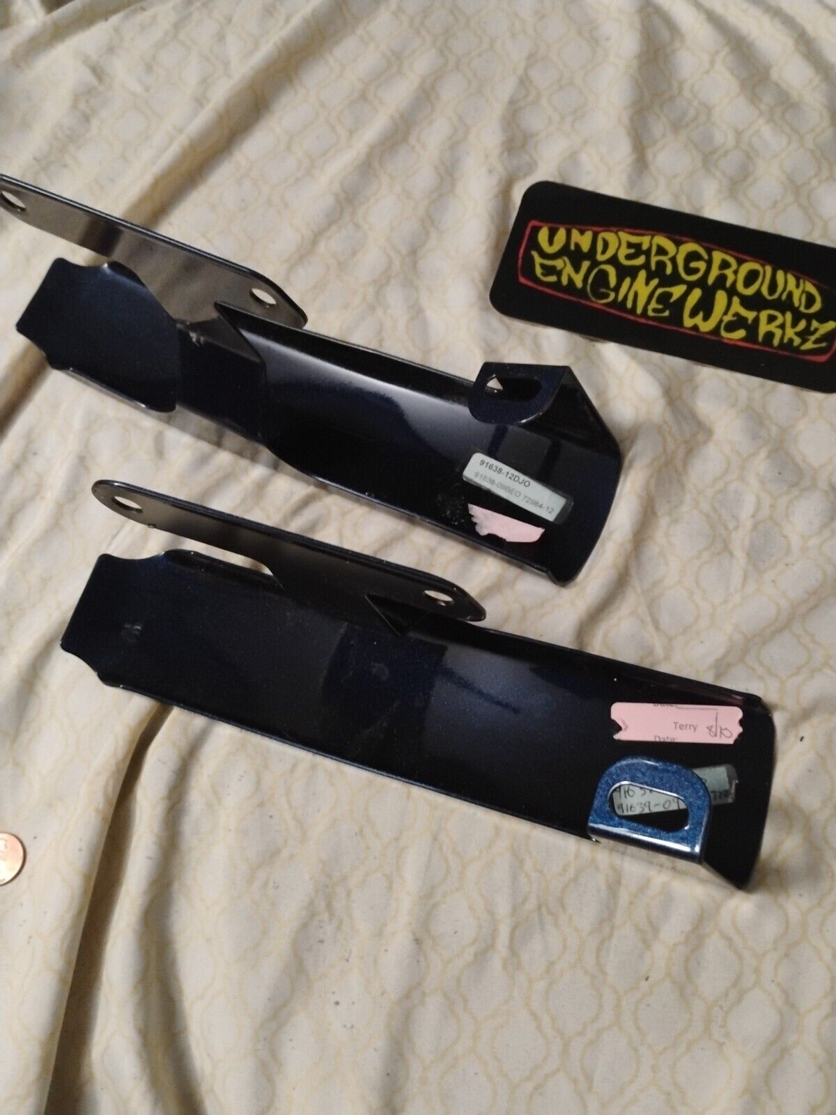 oem Harley 91614-09 Blue Burst Saddlebag Fillers 09-13 Touring Part Genuine