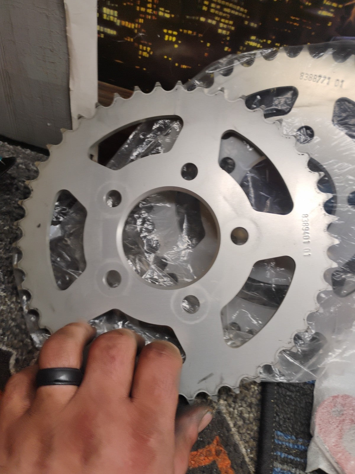 01 BMW Hp4 Racing Motorcycle Sprocket Set  71 11 8 405 217 OEM 1 Set
