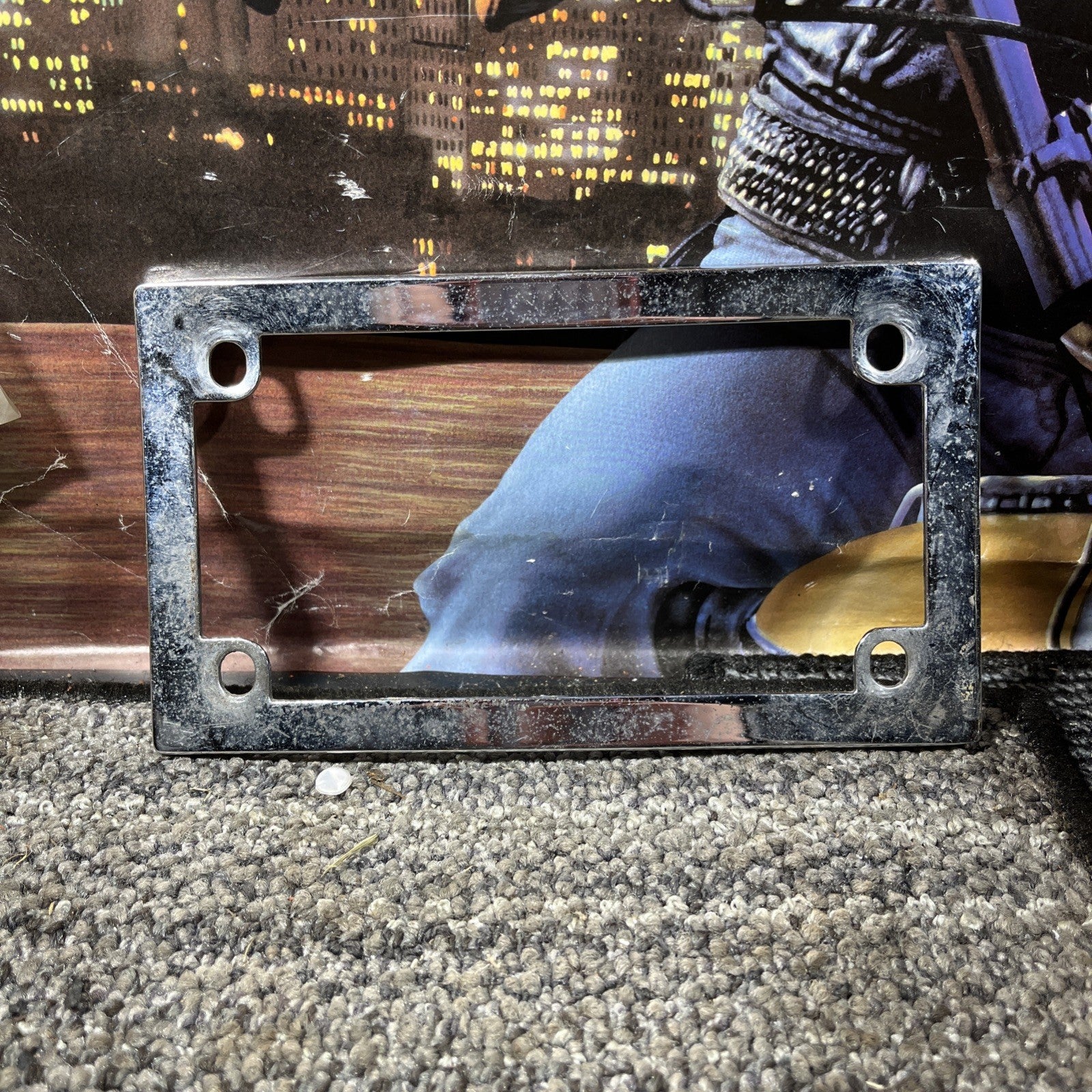 chrome motorcycle license plate frame